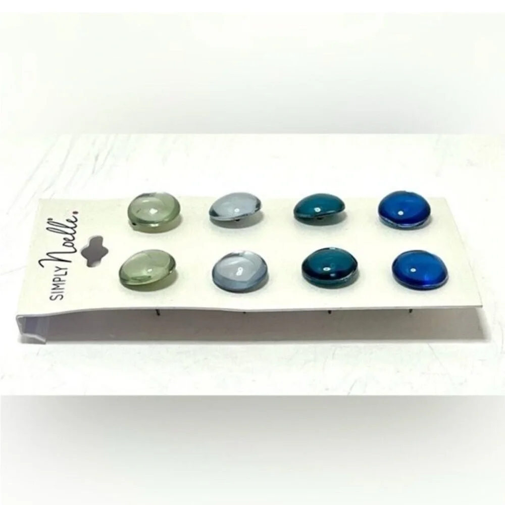 NWT Simply Noelle Ombré Ocean Shimmer Stud Earrings (4 pairs) - Picture 5 of 6